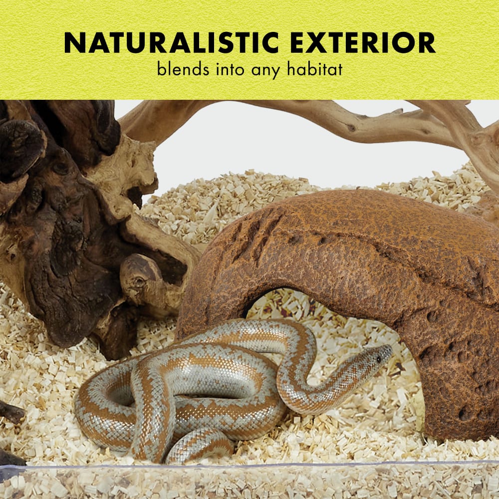 Naturalistic exterior blends into any habitat