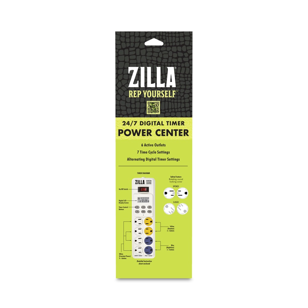 Back image of  Zilla 24/7 Digital timer Power center