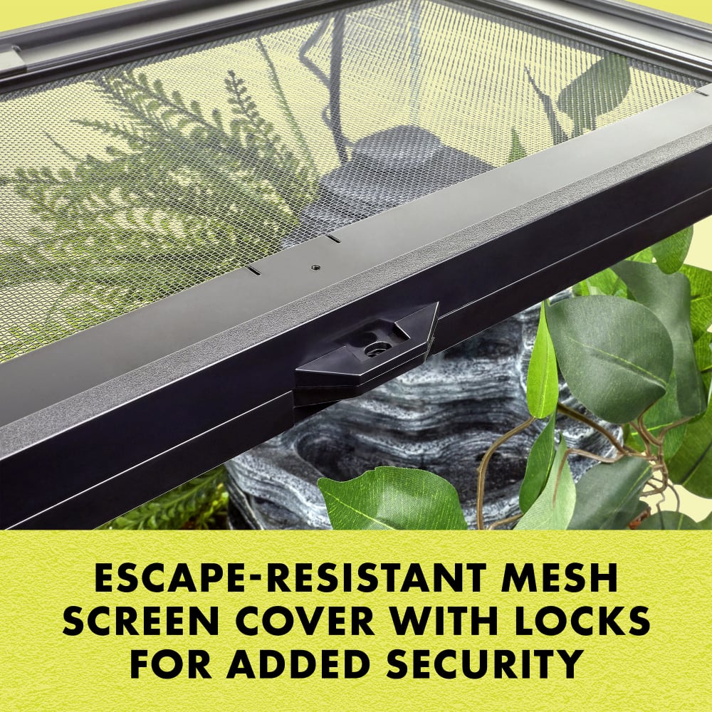 Escape-resistant mesh screen cover with locks for added security