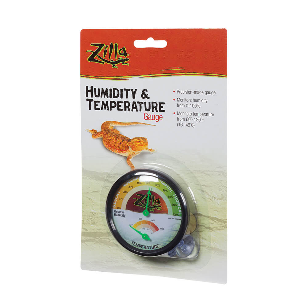 Zilla Reptile Enclosure Humidity & Temperature Gauge